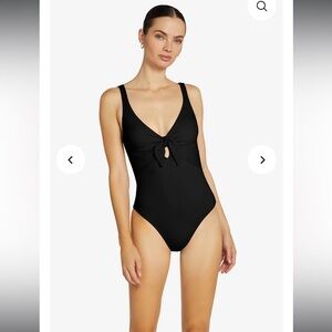 ROBIN PICCONE AVA KNOT ONE PIECE Size 10 in Black EUC 119